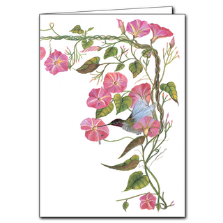 Hummingbird & Morning Glory image 0