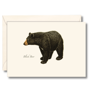 Black bear notecard inspired by woodland habitats