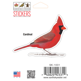 Cardinal stickers with vibrant, long-lasting color for backyard bird identification