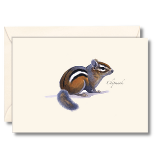 Chipmunk notecard created by expert illustrators, printed on recycled paper and packaged responsibly