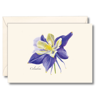 Columbine notecard highlighting a delicate native wildflower, printed on recycled paper