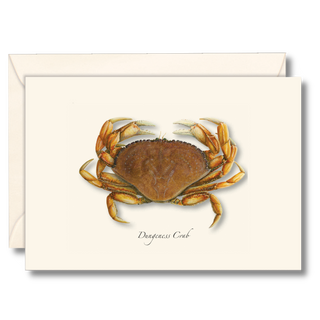 Dungeness crab notecard inspired by Pacific coastal waters