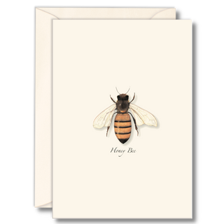 Honey bee notecard honoring an essential pollinator