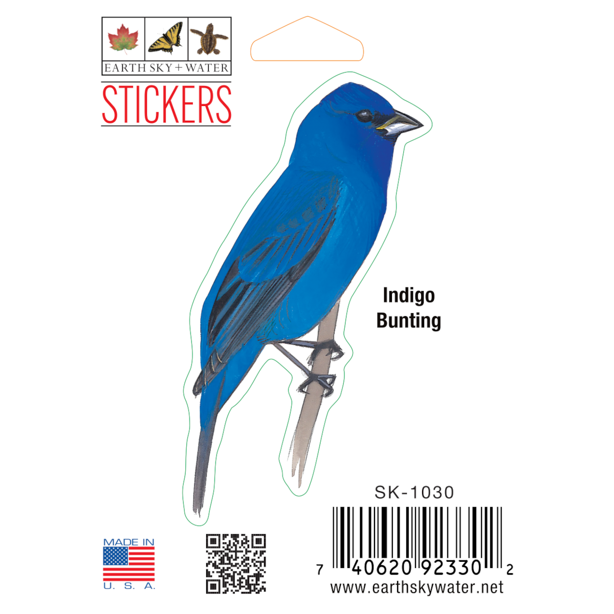 Indigo Sticker Stickers - Indigo Bunting – Earth Sky + Water