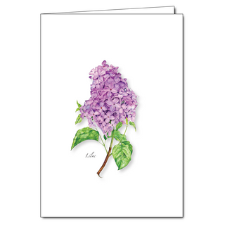 Lilac greeting card inspired by spring blossoms and renewal