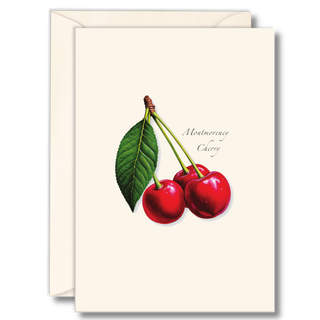 Montmorency cherry notecard created by expert illustrators, printed on recycled paper with eco-friendly packaging