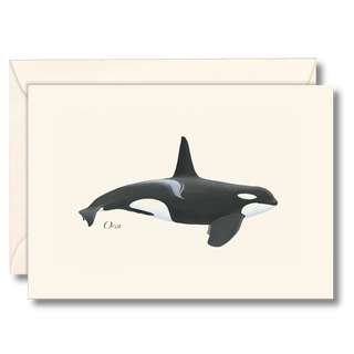 Orca notecard inspired by the power of the ocean
