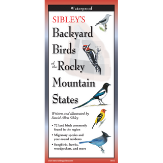 Durable waterproof guide showcasing backyard bird species of the Rocky Mountain States.
