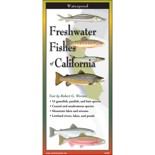 Compact field guide with colorful illustrations of freshwater fishes native to California.