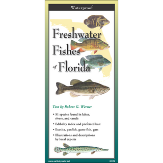 Durable laminated guide showcasing freshwater fishes native to Florida’s rivers and lakes.