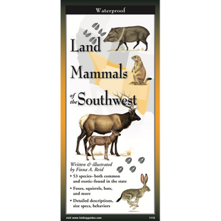 Compact waterproof field guide showing land mammals native to the Southwest.