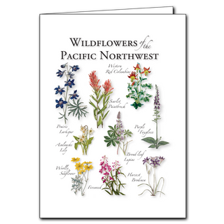 Send a thoughtful note with this Wildflowers of the Pacific Northwest card. Made in the USA